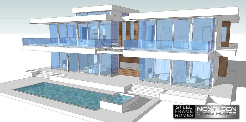 Two Story Modern Glass Home Design  Next Generation 