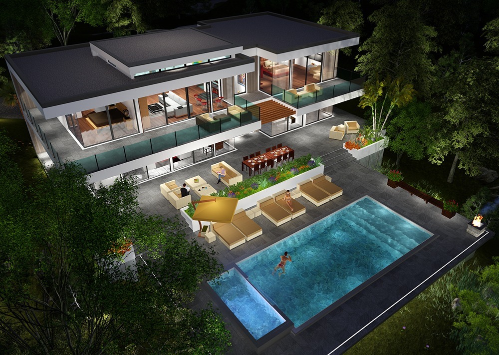 BUY Our 2 Level Modern Glass Home  3D  Floor Plan  Next Gen 